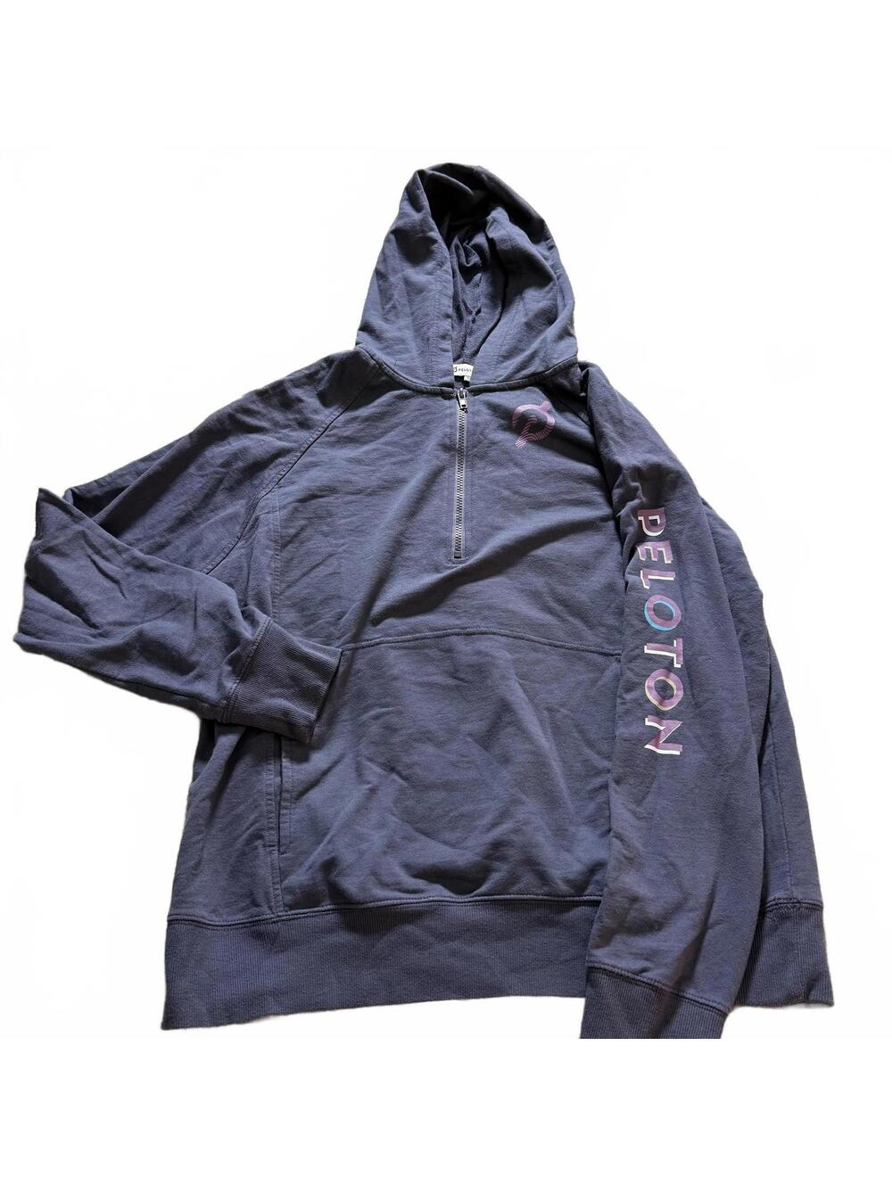PELOTON Mens Navy M Quarter Zip logo‎ Hoodie - Make Your Mark Athleisure